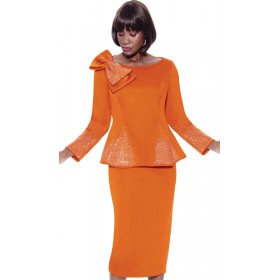 Terramina 7108 Orange Women Suits and Dresses